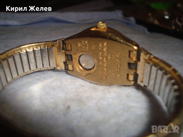 SWATCH SWISS AG 1995 Стар МАРКОВ ОРИГИНАЛЕН ПОЗЛАТЕН КВАРЦОВ ЛУКС ЧАСОВНИК - ГРИВНА ШВЕЙЦАРИЯ 26794, снимка 14 - Дамски - 37372639