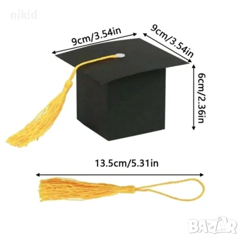 Тога Абитуриент завършване дипломиране шапка картонена кутия за подарък сувенир подаръчна, снимка 3 - Други - 49756759
