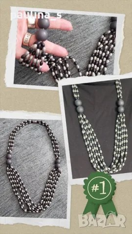 Лотове от бижута, чокъри тип вериги в черно и сиво / чокър и гривна, обеците са подарък, снимка 15 - Бижутерийни комплекти - 37897945