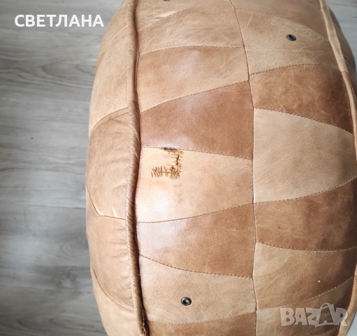 Кожен пуф,кожена табуретка, снимка 6 - Дивани и мека мебел - 54178562