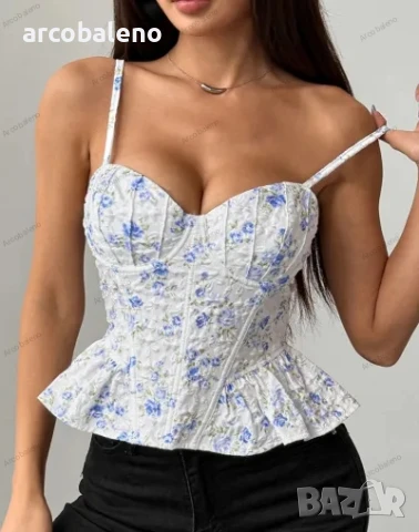 Дамски секси топ с връзки и гол гръб, 2цвята , снимка 2 - Корсети, бюстиета, топове - 50952962