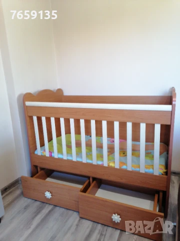 Детска дървена кошара, снимка 4 - Бебешки легла и матраци - 51275041