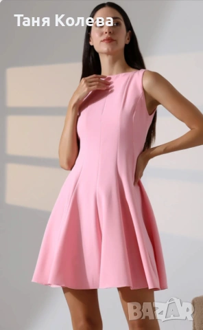 дамска розова рокля , снимка 2 - Рокли - 54181608