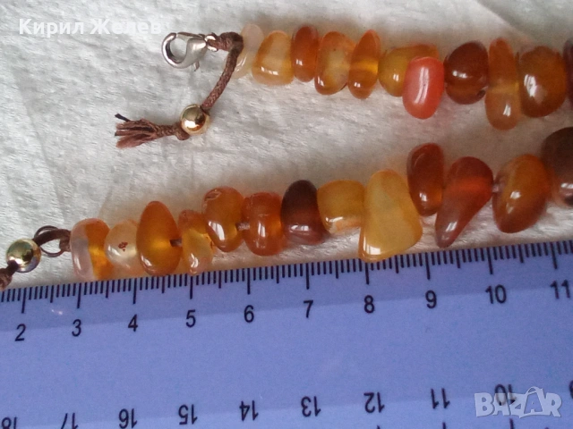 Дамска гривна от полиран кехлибар много красив стилен дизайн 18946, снимка 12 - Гривни - 52492595