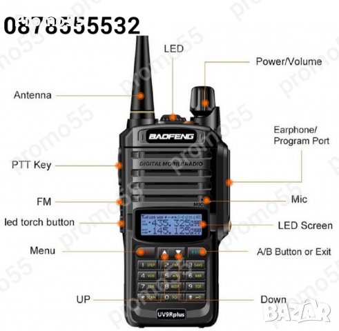 Мощна водоустойчива радиостанция Baofeng UV-9R Plus,радиостанции, снимка 5 - Друга електроника - 39477392