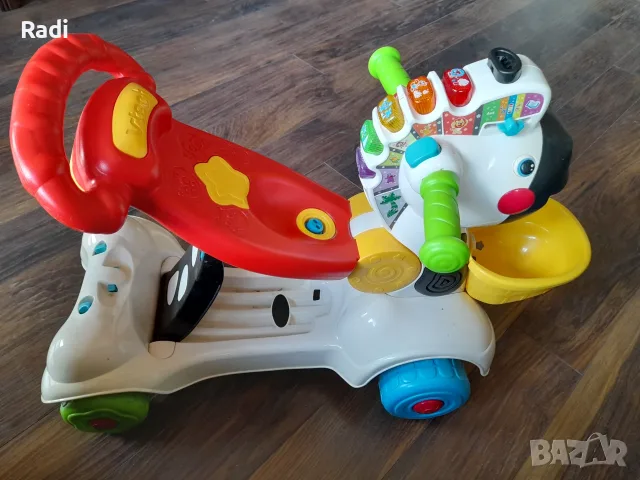 Детска музикална проходилка и тротинетка 3 в 1 VTech Tierspaß Zebra (или VTech 3-in-1 Zebra Scooter), снимка 4 - Скутери и тротинетки - 56232787