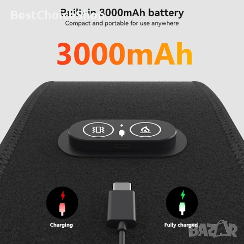 Лента за китка с червена светлина, 36 светодиода, 3 нива на регулиране, С функция за масаж, 3000mAh, снимка 7 - Друга електроника - 54169413