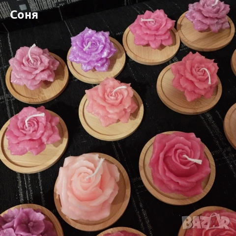 Восъчни свещи - цветя и рози 
