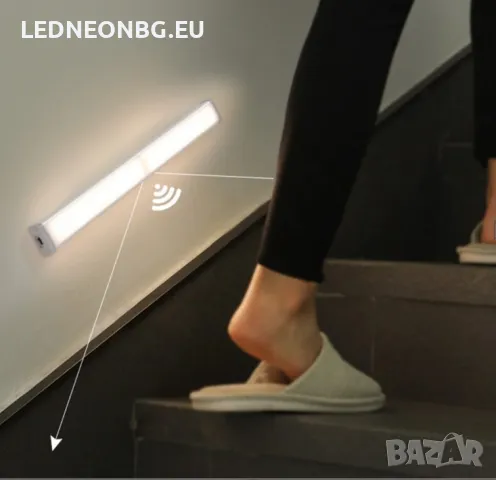 LED Лампа с Акумулаторна Батерия за USB и Сензор за Движение, Магнитно закрепване, 30см или 50см, снимка 2 - Други - 48231808