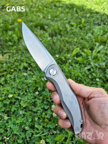 Сгъваем нож SHIROGOROV модел 2025г,стомана М390,титаниева дръжка,SH203, снимка 9 - Ножове - 51037496