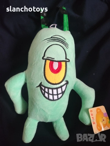 Голям Спондж Боб, около 45\45,г-н Рак30/35, сепия-28см и планктон-30см, снимка 4 - Плюшени играчки - 36392371