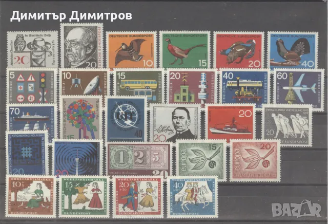 Германия 1965г - Пълна годишнина чиста с оригинално лепило, снимка 1