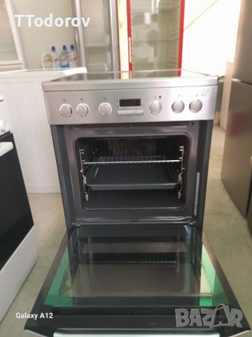 Готварска печка с керамичен плот Voss/Electrolux, 57800 09AC  INOX  пуш бутони, снимка 2 - Печки, фурни - 52447117