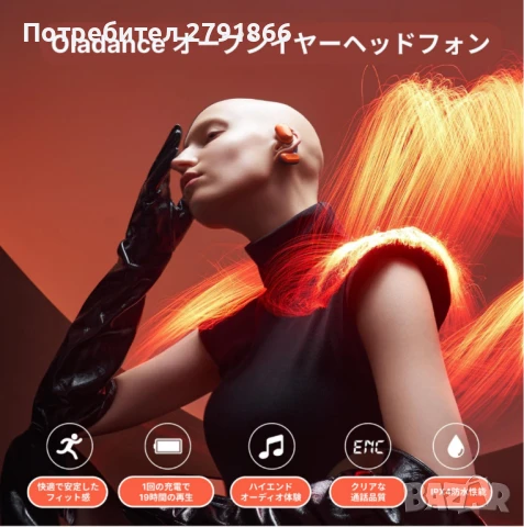 Oladance OWS2 слушалки Over-ear безжични Bluetooth 5.3 слушалки Android и iPhone до 19 часа, снимка 3 - Bluetooth слушалки - 51140263