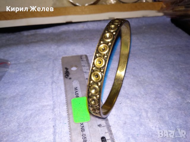 ПОЗЛАТЕНА ОРНАМЕНТИРАНА ВИНТИДЖ АР НУВО СТИЛ СТОМАНЕНА ГРИВНА 37508, снимка 7 - Гривни - 40836410