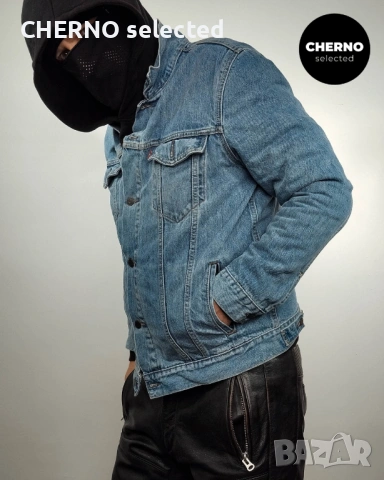 Мъжко синьо дънково яке LEVI’S Trucker Denim Jacket – размер L , снимка 5 - Якета - 54018870