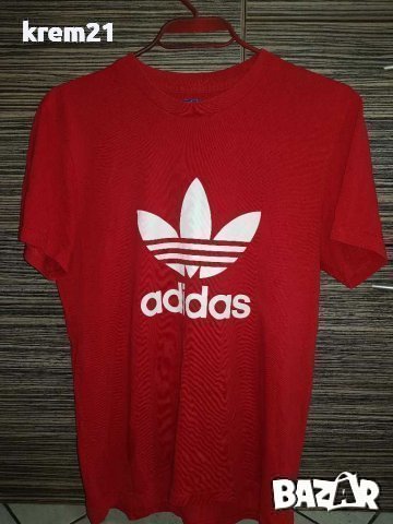 Adidas Trefoil мъжка  червена тениска номер s., снимка 7 - Тениски - 37316042