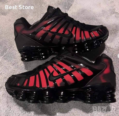 Nike Shox TL Black & Red Thermoreactive Мъжки Маратонки 40-45 Номер , снимка 3 - Маратонки - 52732115