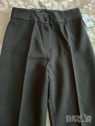 Черен дамски панталон с широки крачоли, снимка 5 - Панталони - 47733540