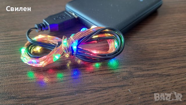 Украса led лампички с USB захранване (от преносима батерия, телефон, телевизор и др.), снимка 3 - Други - 38768838