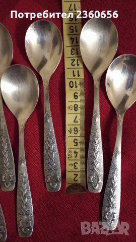 Лъжици посребрени СССР, снимка 4 - Прибори за хранене, готвене и сервиране - 30043892