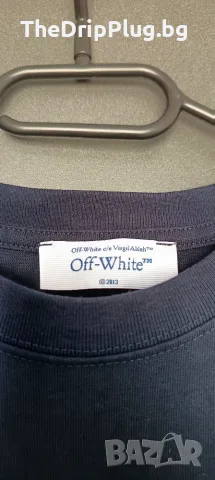Off White мъжка тениска размер XL (L) тъмно синя Hypebeast Virgil Abloh , снимка 4 - Тениски - 56200698
