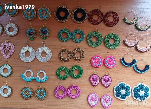 Плетени обеци , снимка 10 - Обеци - 50982855