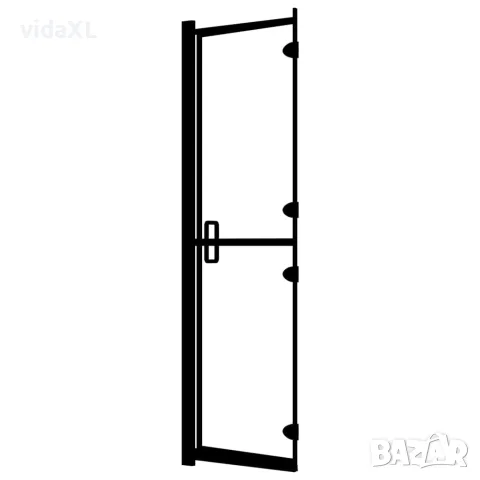 vidaXL Сгъваем душ параван, ESG стъкло, 80x140 см, черен, снимка 6 - Душове - 56146095