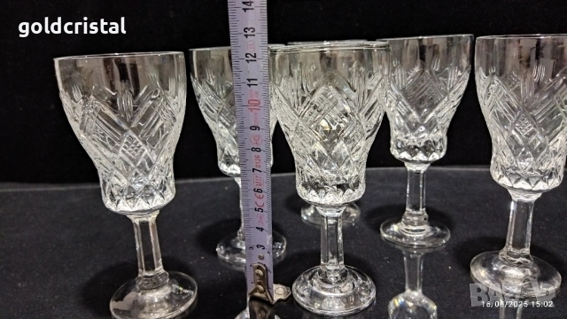 Руски кристални чаши , снимка 2 - Антикварни и старинни предмети - 43563866