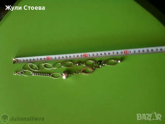 Сребърно колие  с топче оникс, снимка 2 - Колиета, медальони, синджири - 56511012