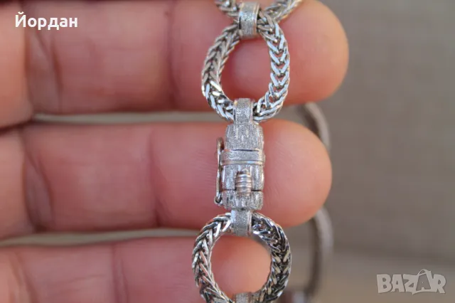 Дамска сребърна гривна, снимка 3 - Гривни - 49405272