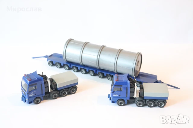 HERPA H0 1/87 РЕМАРКЕ MAN КАМИОН КОМПОЗИЦИЯ ТЕЖКОТОВАРЕН ТРАНСПОРТ МОДЕЛ КОЛИЧКА, снимка 3 - Колекции - 50682263