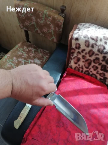 Нож от кована танкова шпилка. , снимка 2 - Ножове - 50675234