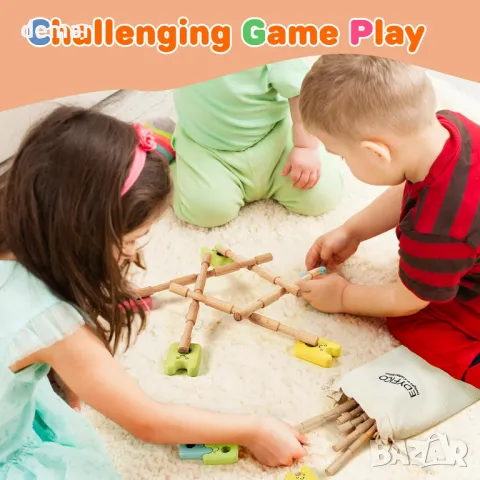 STEM играчки, Физически научен комплект за деца, 12 дървени пръчки за физически баланс, снимка 2 - Образователни игри - 49673400