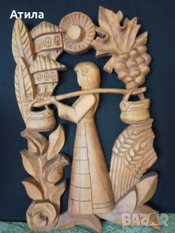 дърворезба пано липа 37/23 см