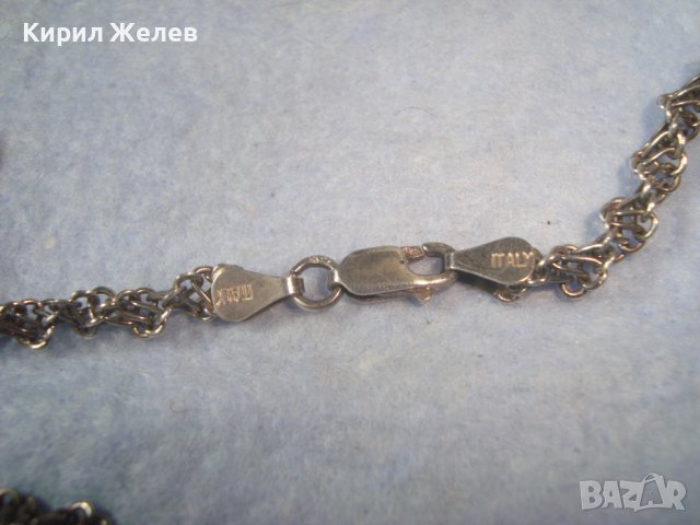 РАЗКОШЕН ИТАЛИАНСКИ СРЕБЪРЕН МОДЕН АРТ УНИСЕКС ЛАНЕЦ СРЕБРО 925 КРАСИВА ЗДРАВА ВИНТИДЖ ПЛЕТКА 32364, снимка 6 - Колиета, медальони, синджири - 38373234