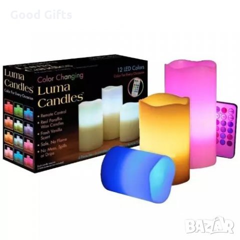 Luma Candles 3 бр. LED Релаксиращи Свещи, снимка 3 - Други - 30282479