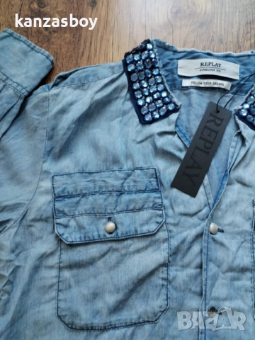 Replay - страхотна дамска риза НОВА С ЕТИКЕТИ ХС, снимка 2 - Ризи - 51660092