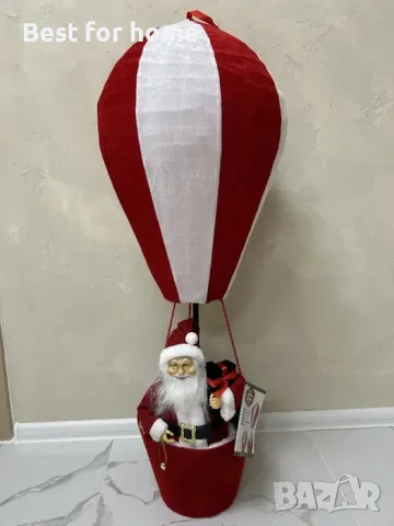 Голям Дядо Коледа във въздушен балон- 95 см, снимка 6 - Декорация за дома - 47825145