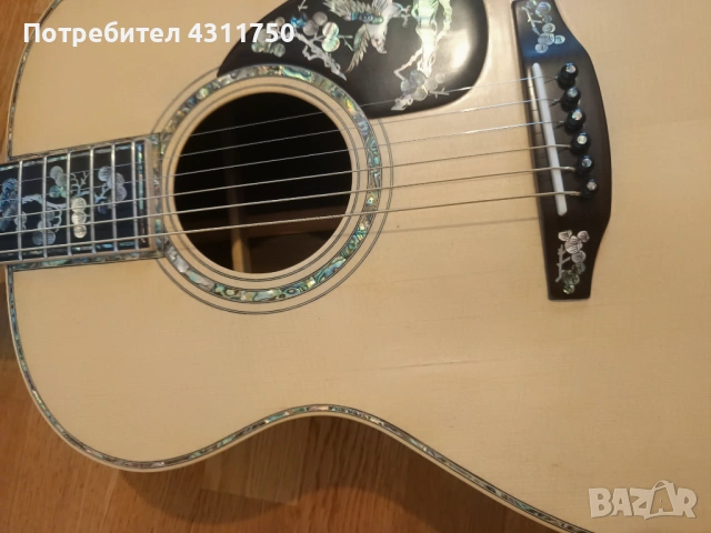 Изцяло солидна лютиерска акустична китара , снимка 8 - Китари - 54288268