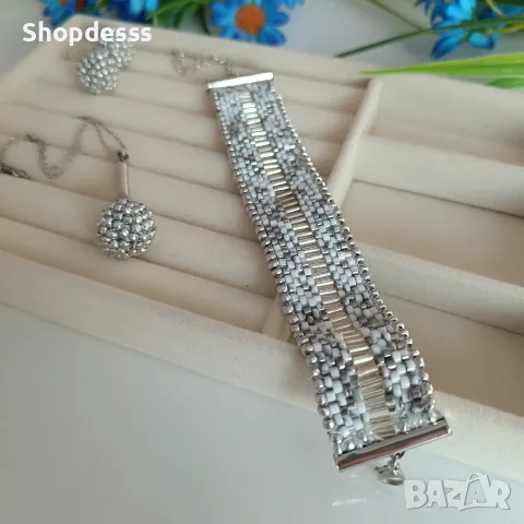 Ръчно изработен комплект , снимка 2 - Бижутерийни комплекти - 55899392