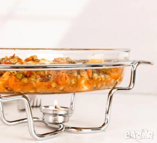 Съд за затопляне Bohmann, 1.6 л., Стоманен капак, Стъкло, Инокс, снимка 3 - Други - 52697064