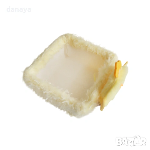 6515 Малка пухкава кошничка за великденски яйца и лакомства, 14 см, снимка 6 - Декорация за дома - 53911364