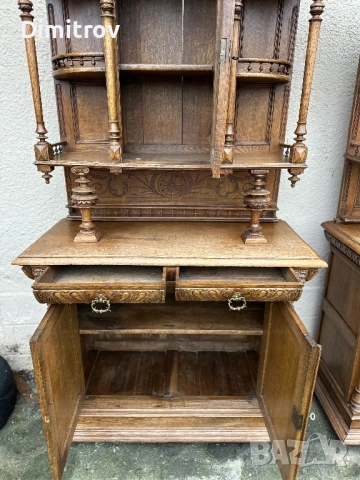 Френски бюфети, креденци, масивен дъб,  дърворезба 2бр., снимка 7 - Бюфети - 53959164