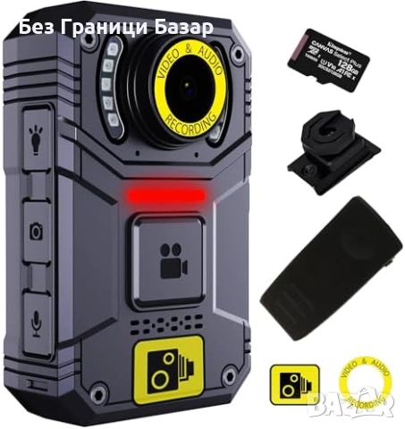 Нова Камера за тяло Recall PRO 2K 4K, 128GB, IR нощно виждане и клип, снимка 2 - Камери - 52497270