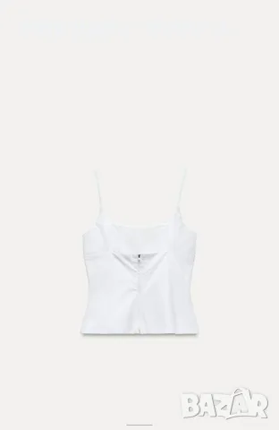 красив бял топ Zara, снимка 4 - Корсети, бюстиета, топове - 55711615