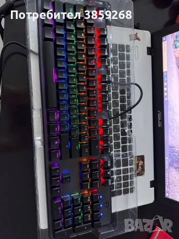Механична геймърска клавиатура Trust GXT Asta – RGB, Anti-Ghosting, НОВА, снимка 2 - Клавиатури и мишки - 53181394