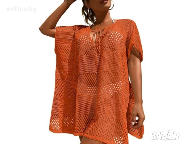 Мрежеста дамска плажна туника , универсален размер, снимка 6 - Туники - 54133191