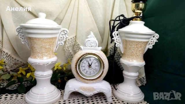 Комплект часовник, лампион и ваза