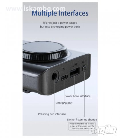БЕЗЖИЧНА ЕЛЕКТРИЧЕСКА ПИЛА ЗА МАНИКЮР, 35000 ОБОРОТА - код V-201 БЕЗЖИЧНА, снимка 8 - Педикюр и маникюр - 33888656